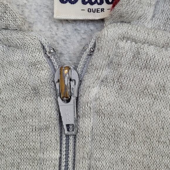 Vintage 90s Wilson Hooded Fleece Vest Women Large 22x23 Black Gray - Picture 9 of 12